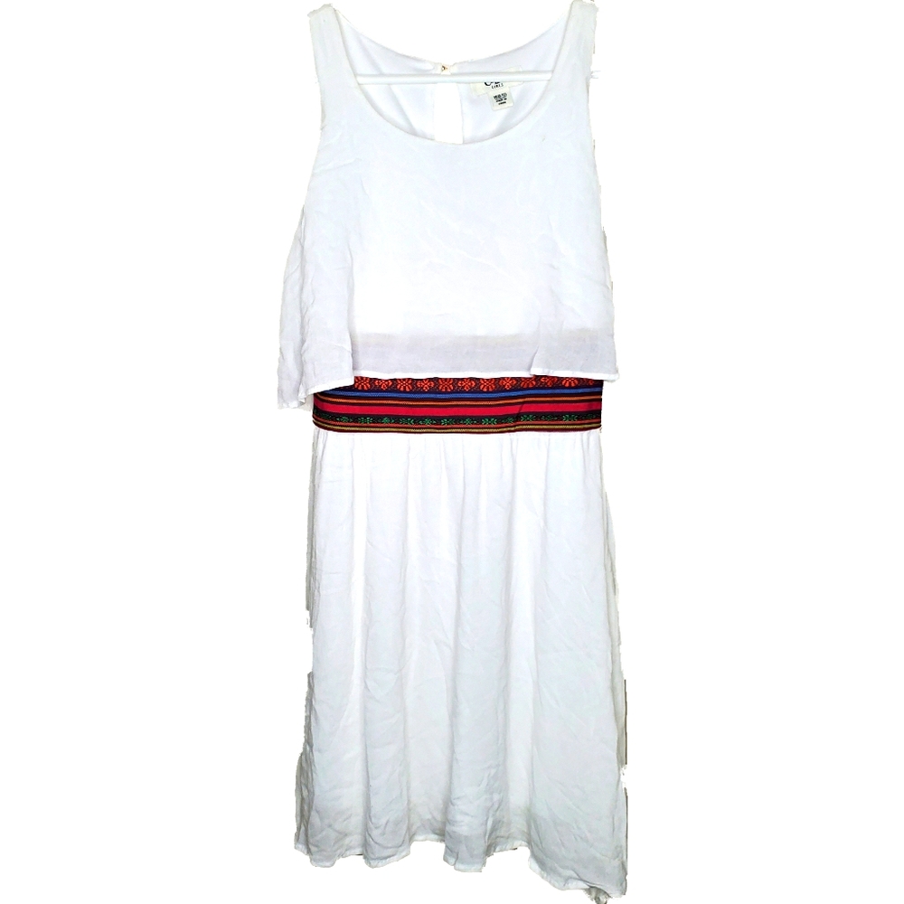 10) CATO Grecian Flowy Summer Sleeveless Embroidered Sz. M